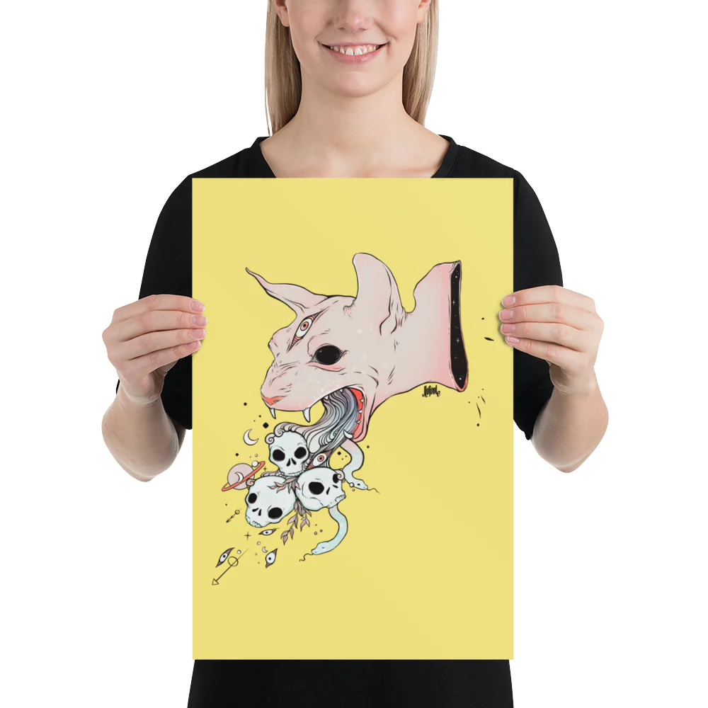 Sphynx Cat, Matte Art Print Poster - Image 9