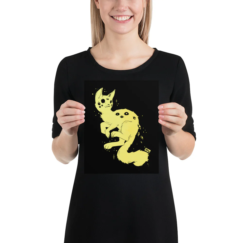 Spider Cat, Matte Art Print Poster - Image 2