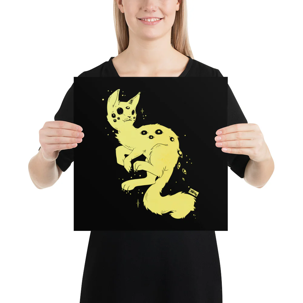 Spider Cat, Matte Art Print Poster - Image 5