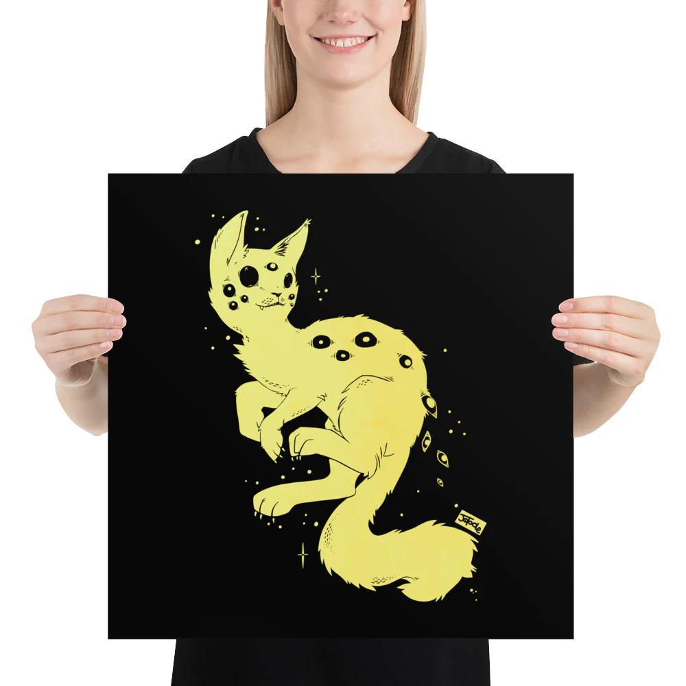 Spider Cat, Matte Art Print Poster - Image 7