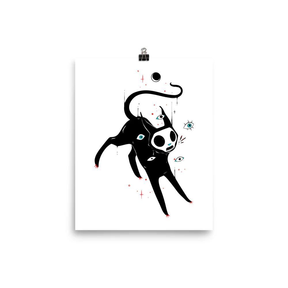 Spooky Cat, Matte Art Print Poster - Image 5