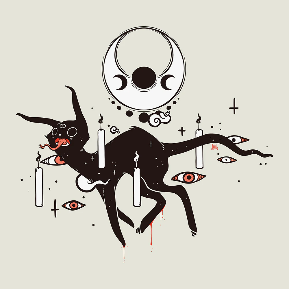 Spooky Cat, Matte Art Print Poster
