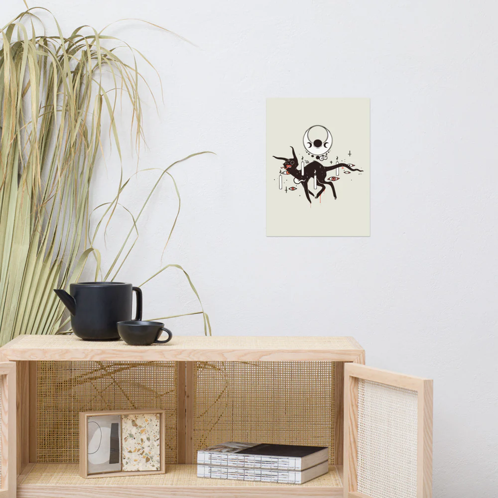 Spooky Cat, Matte Art Print Poster - Image 2