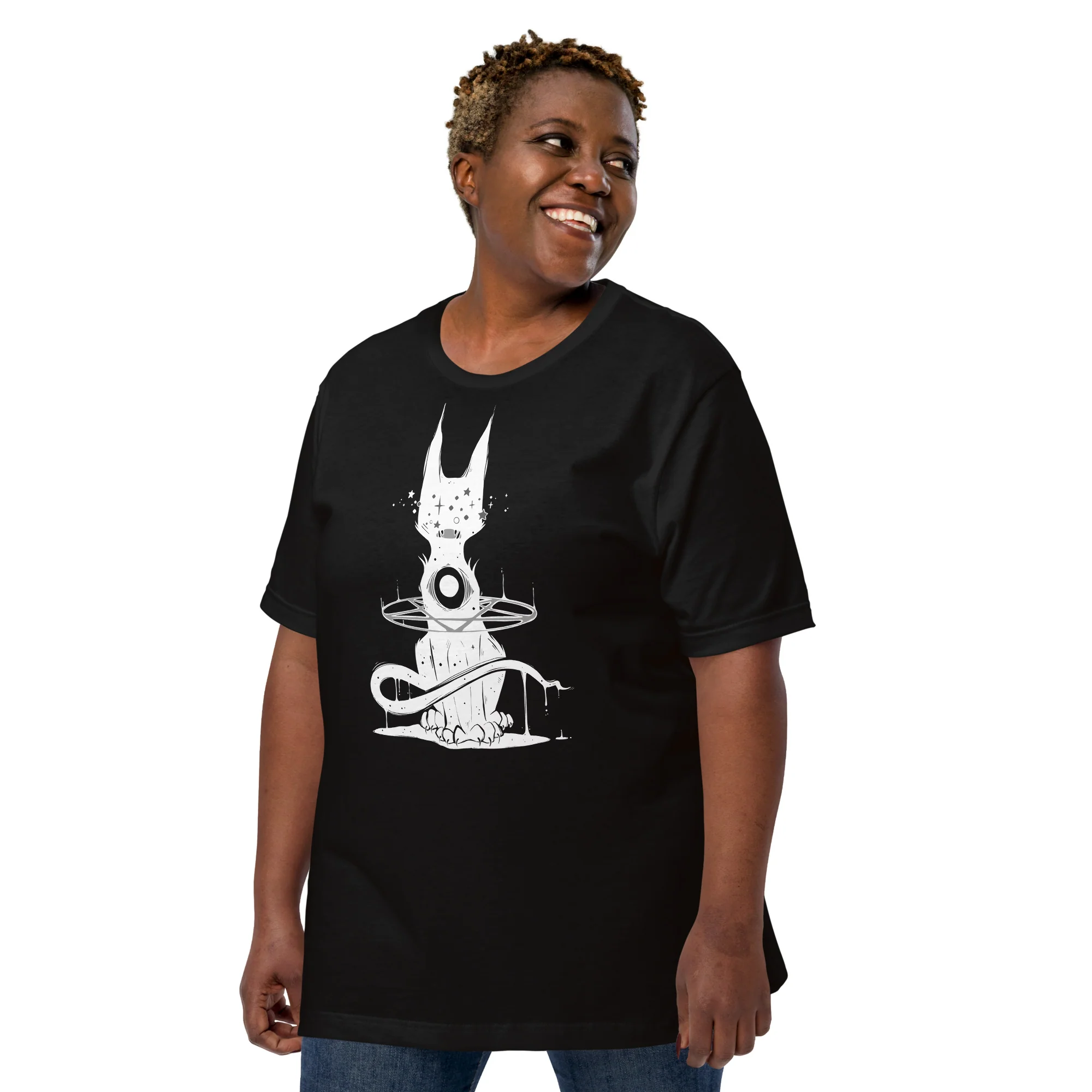 Spooky Cat, Unisex T-Shirt - Image 4