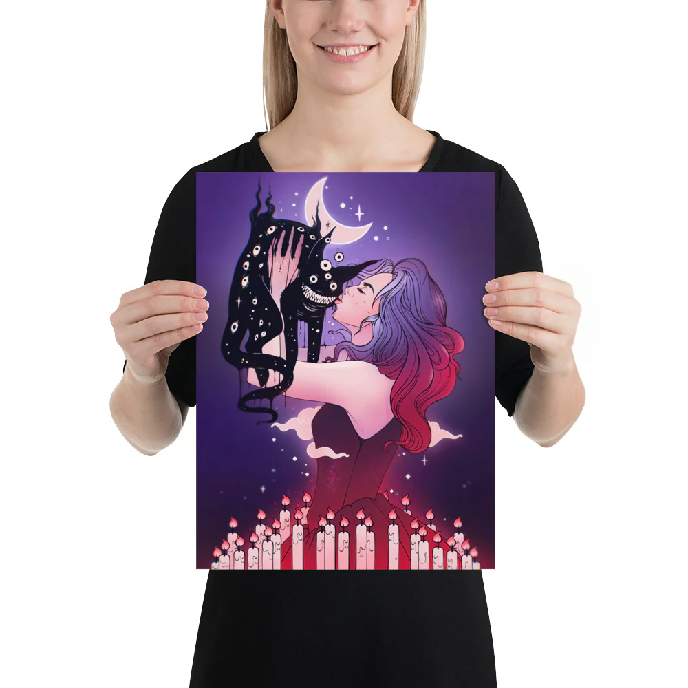 Strange Cat, Matte Art Print Poster - Image 3