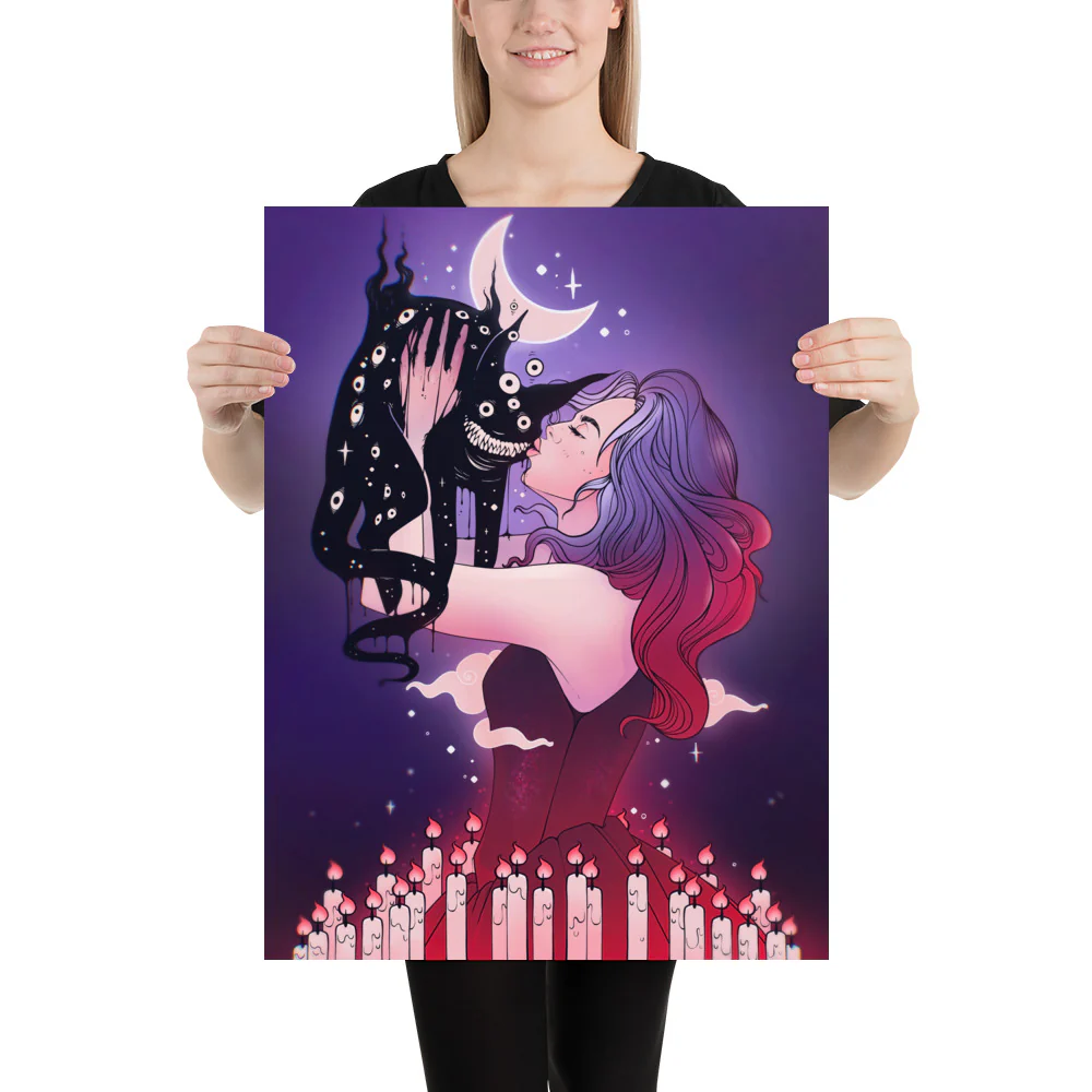 Strange Cat, Matte Art Print Poster - Image 4