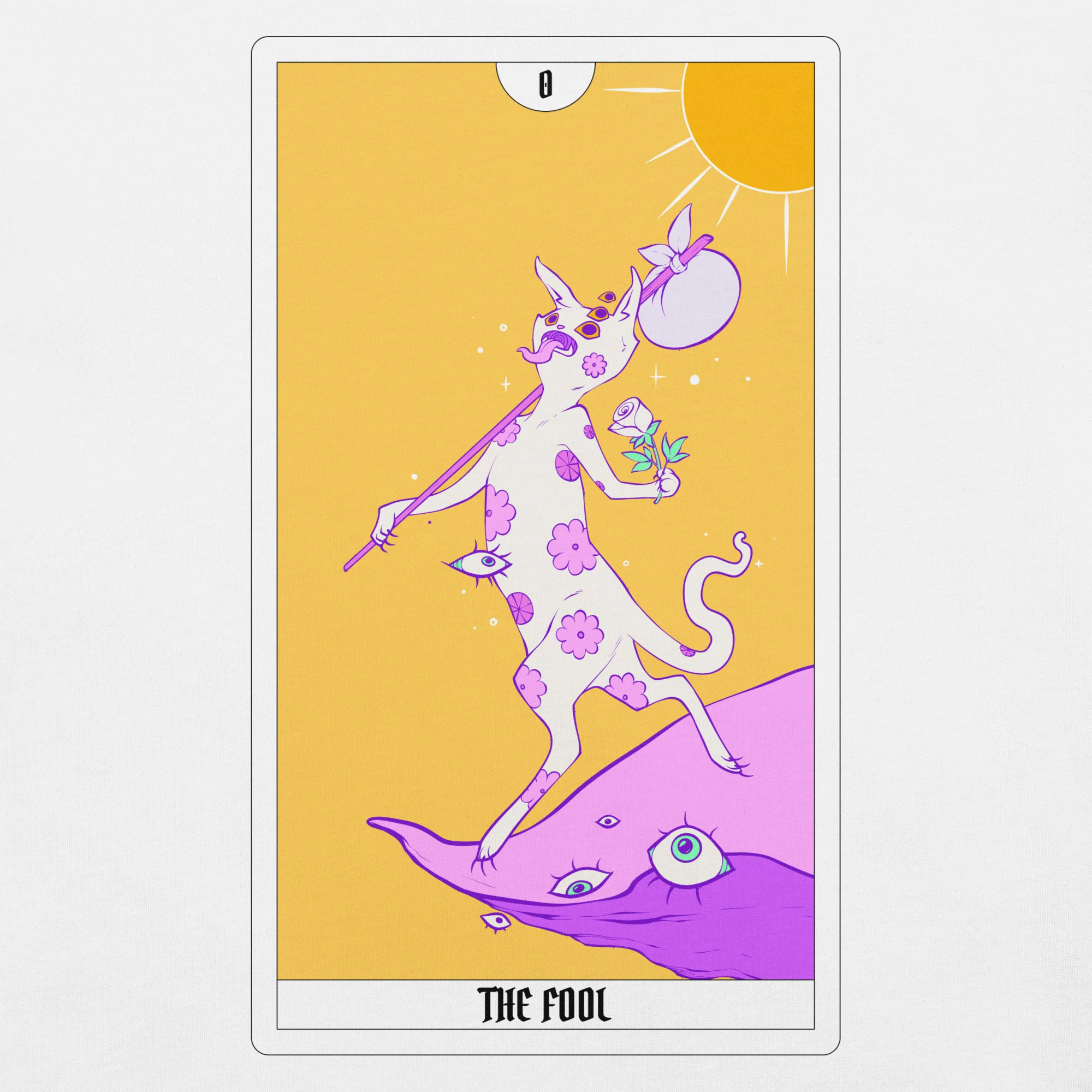 The Fool Tarot Card, Unisex T-Shirt - Image 3