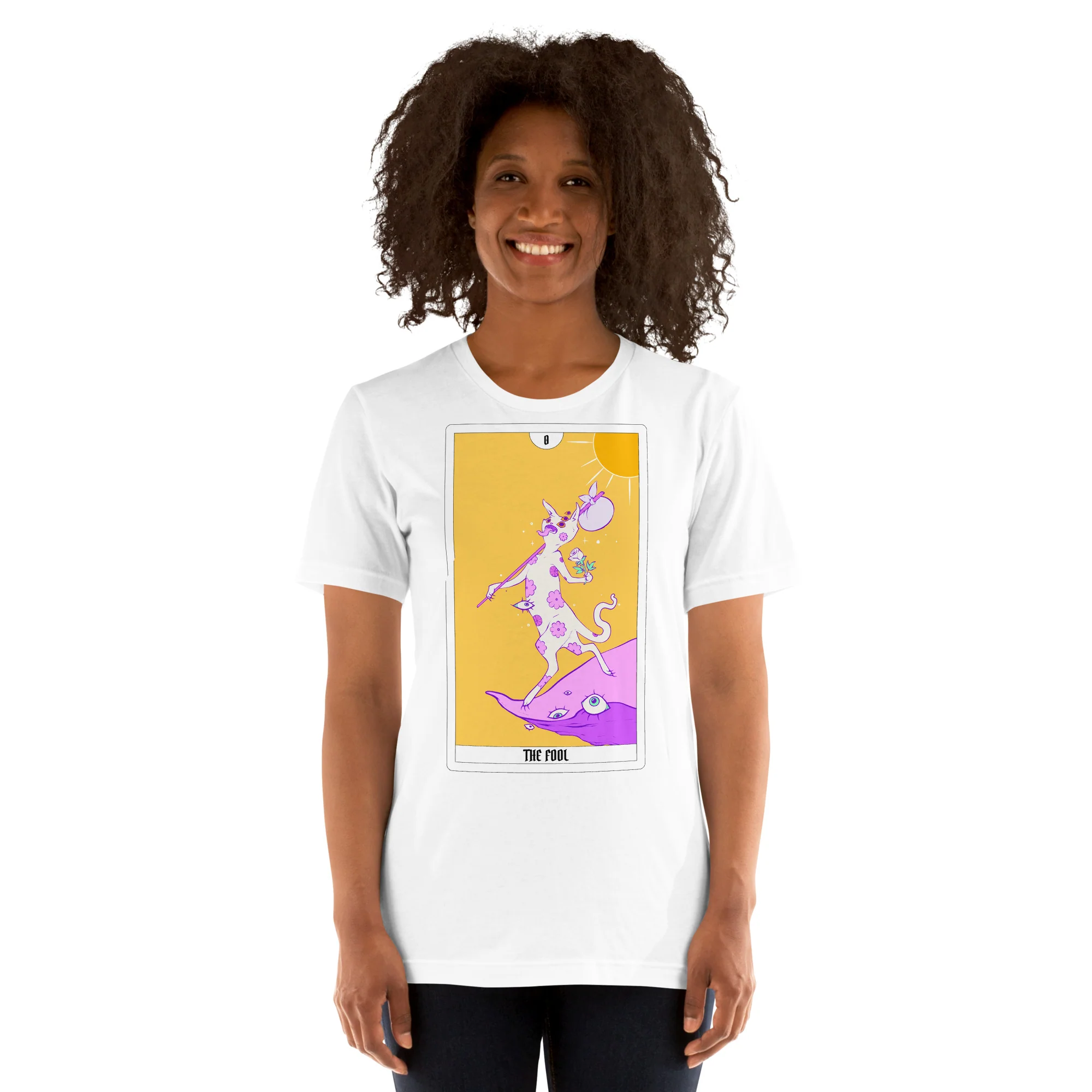The Fool Tarot Card, Unisex T-Shirt - Image 5