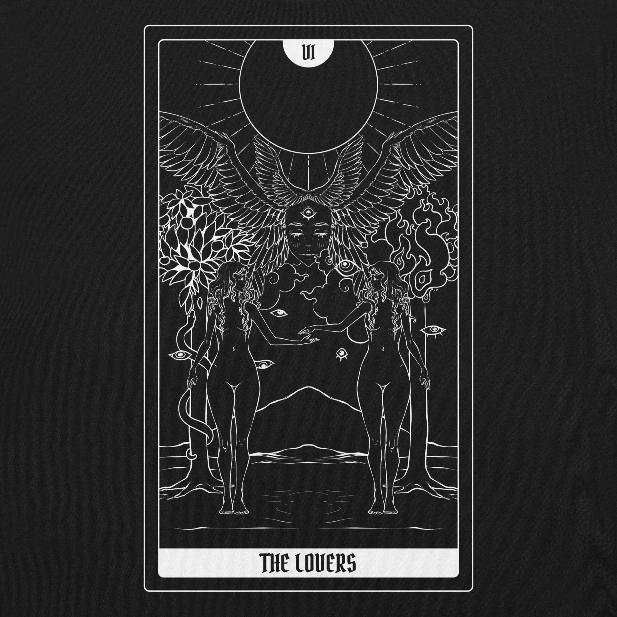 The Lovers Tarot Card, Unisex T-Shirt - Image 2