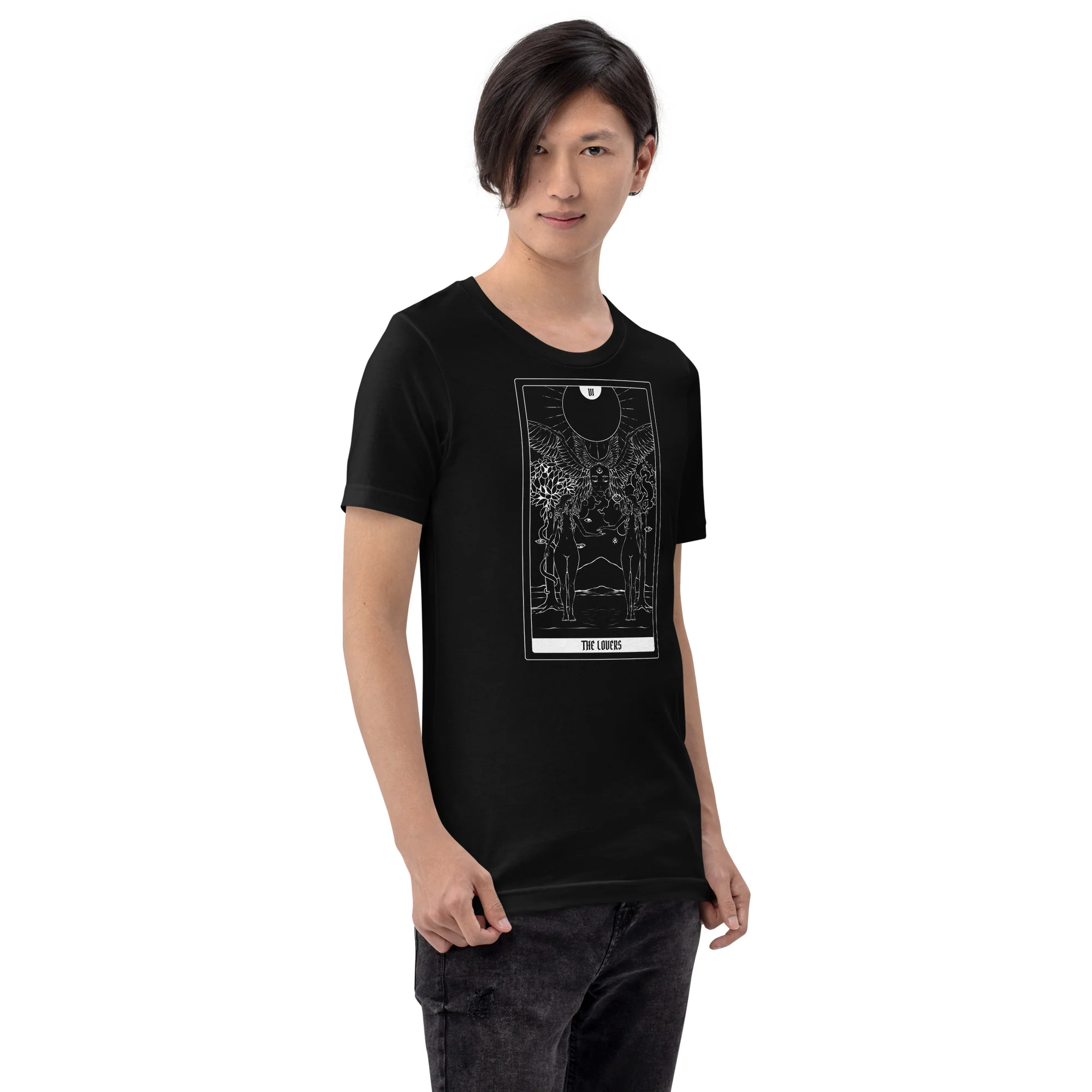 The Lovers Tarot Card, Unisex T-Shirt - Image 3