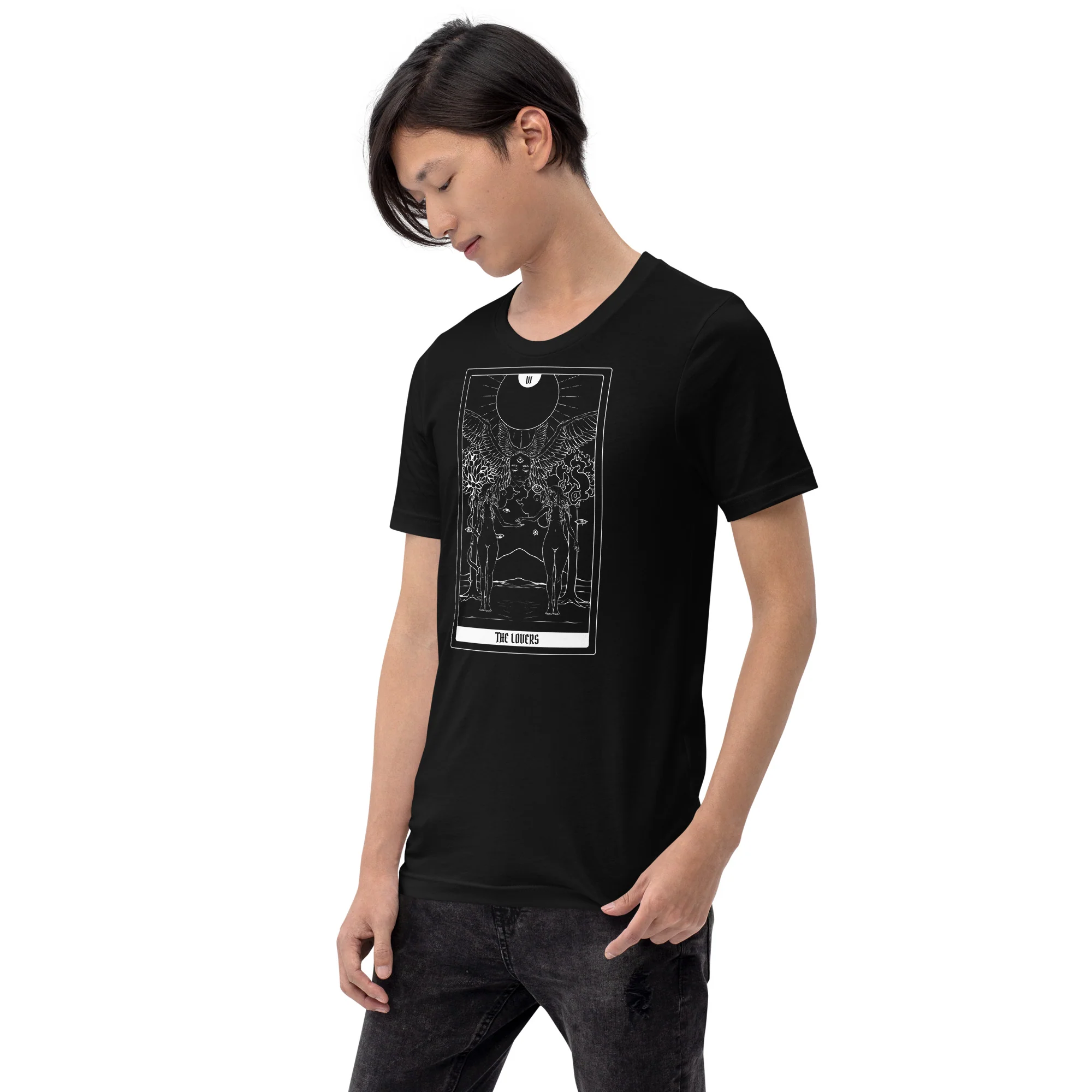 The Lovers Tarot Card, Unisex T-Shirt - Image 4