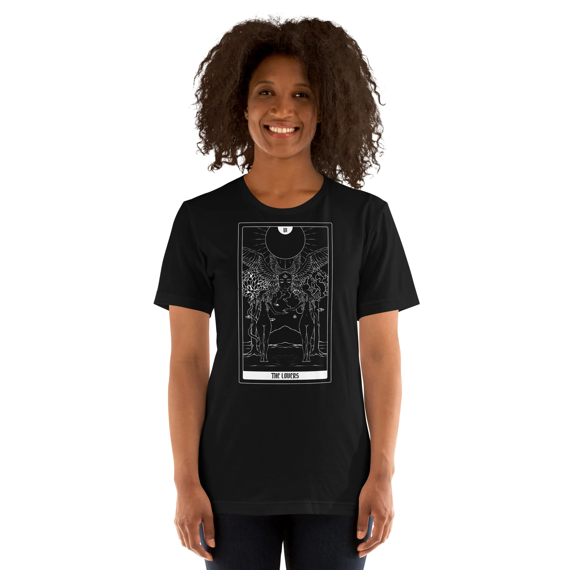 The Lovers Tarot Card, Unisex T-Shirt - Image 5