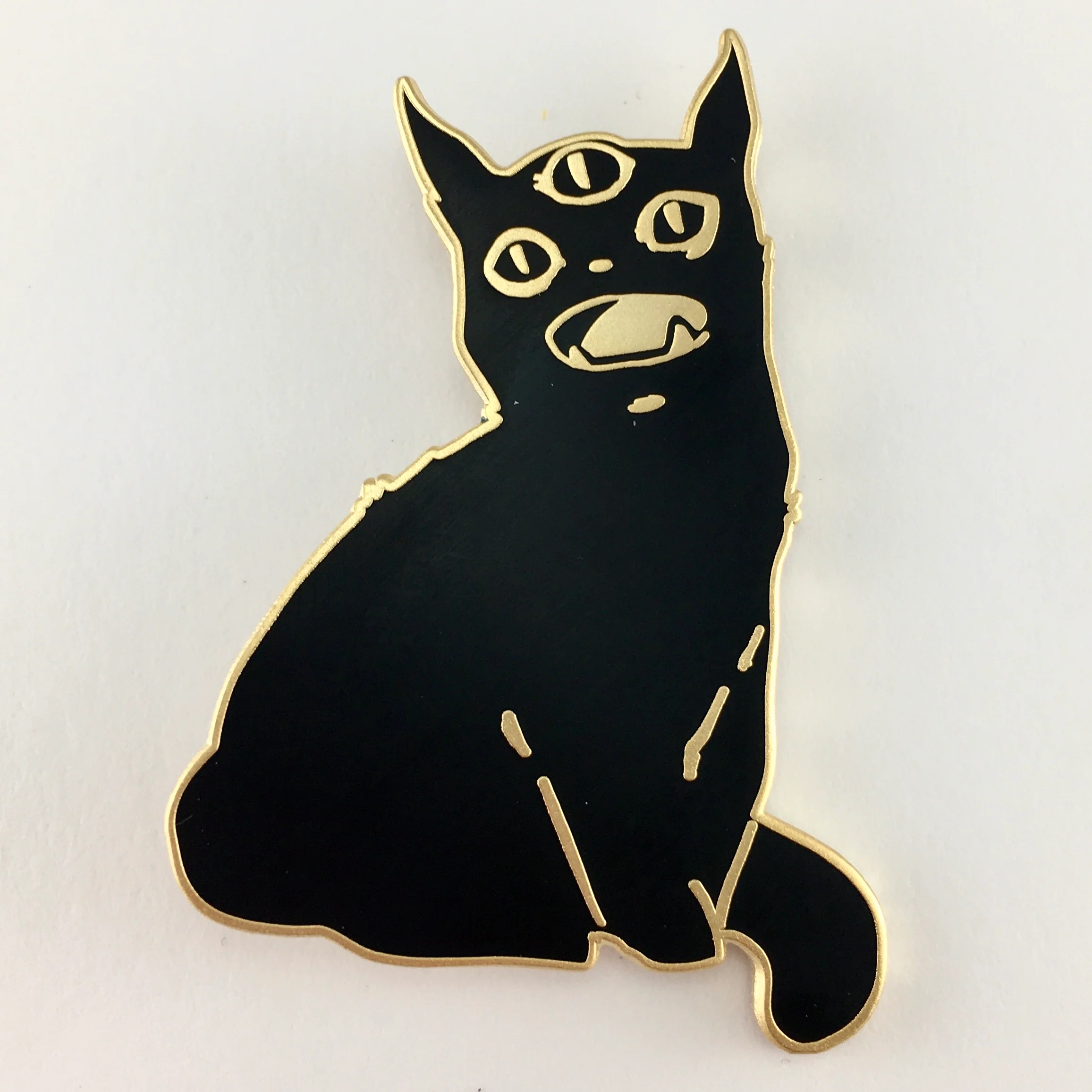 Third Eye Black Cat, Enamel Pin - Image 3