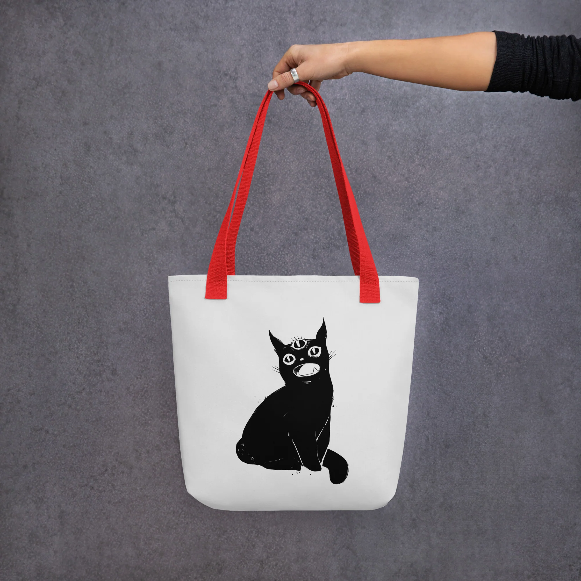 Third Eye Black Cat, Tote Bag - Image 4