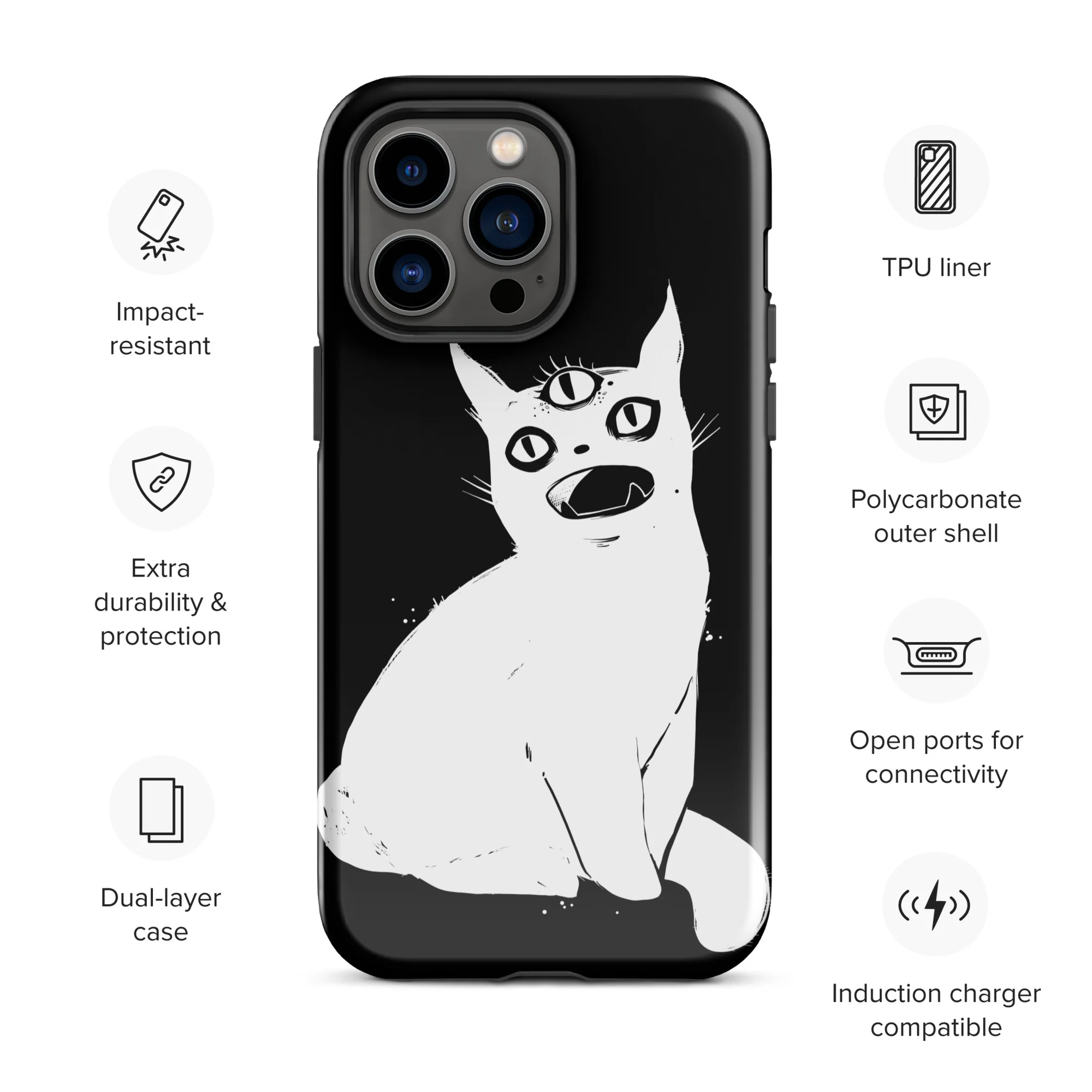 Third Eye Cat, Tough Case For iPhone® - Image 3