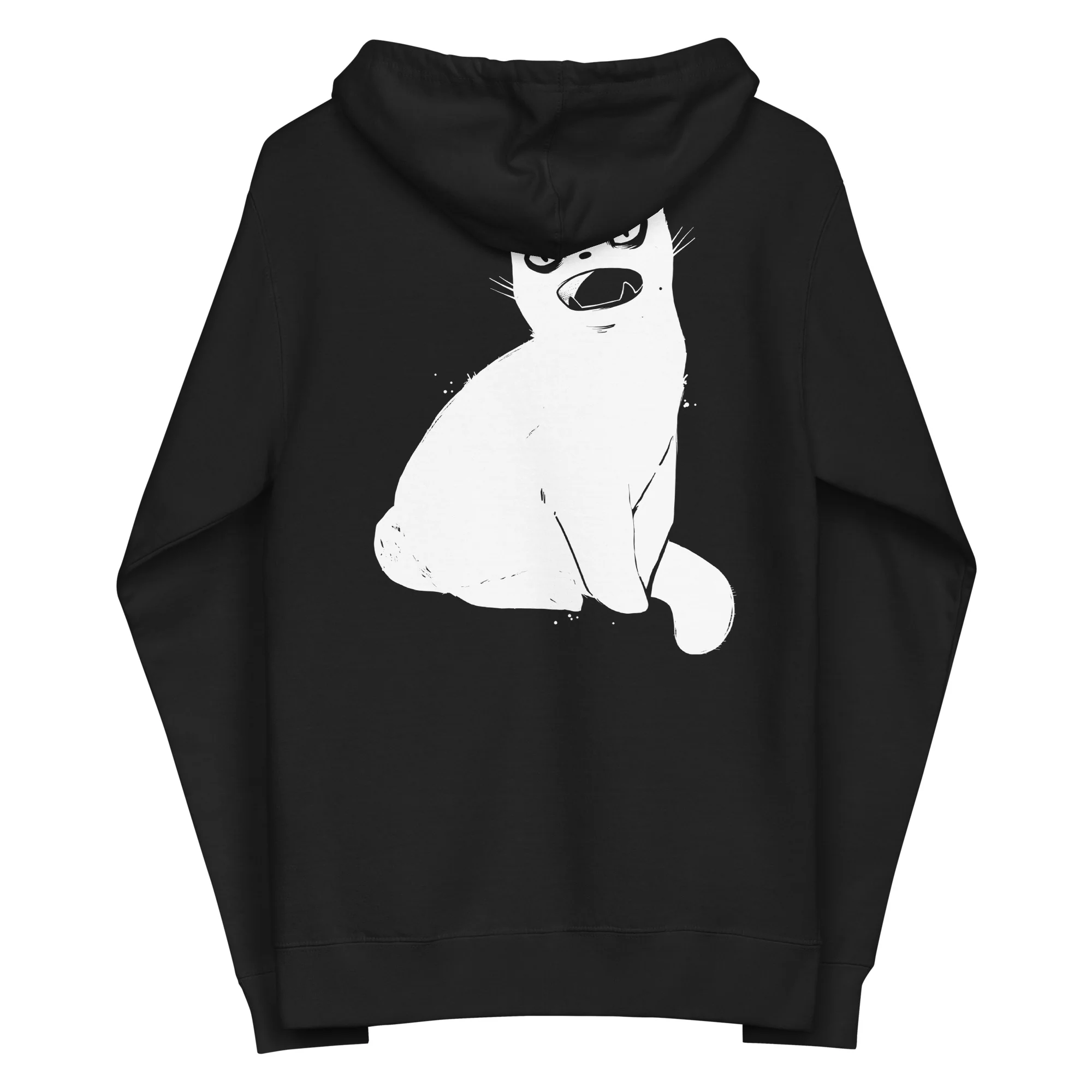 Third Eye Cat, Unisex Fleece Zip-Up Hoodie - Image 4