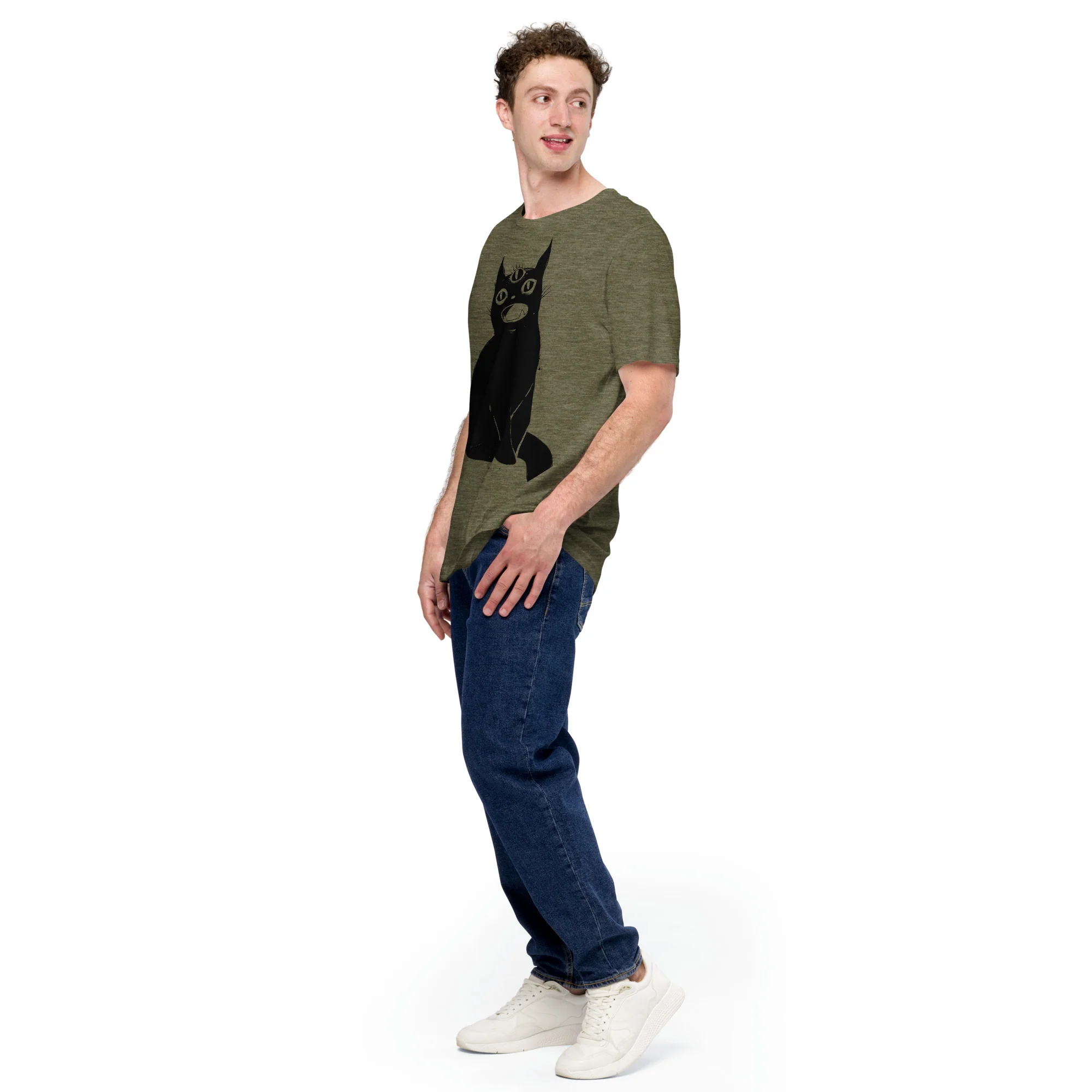 Third Eye Cat, Unisex T-Shirt - Image 3