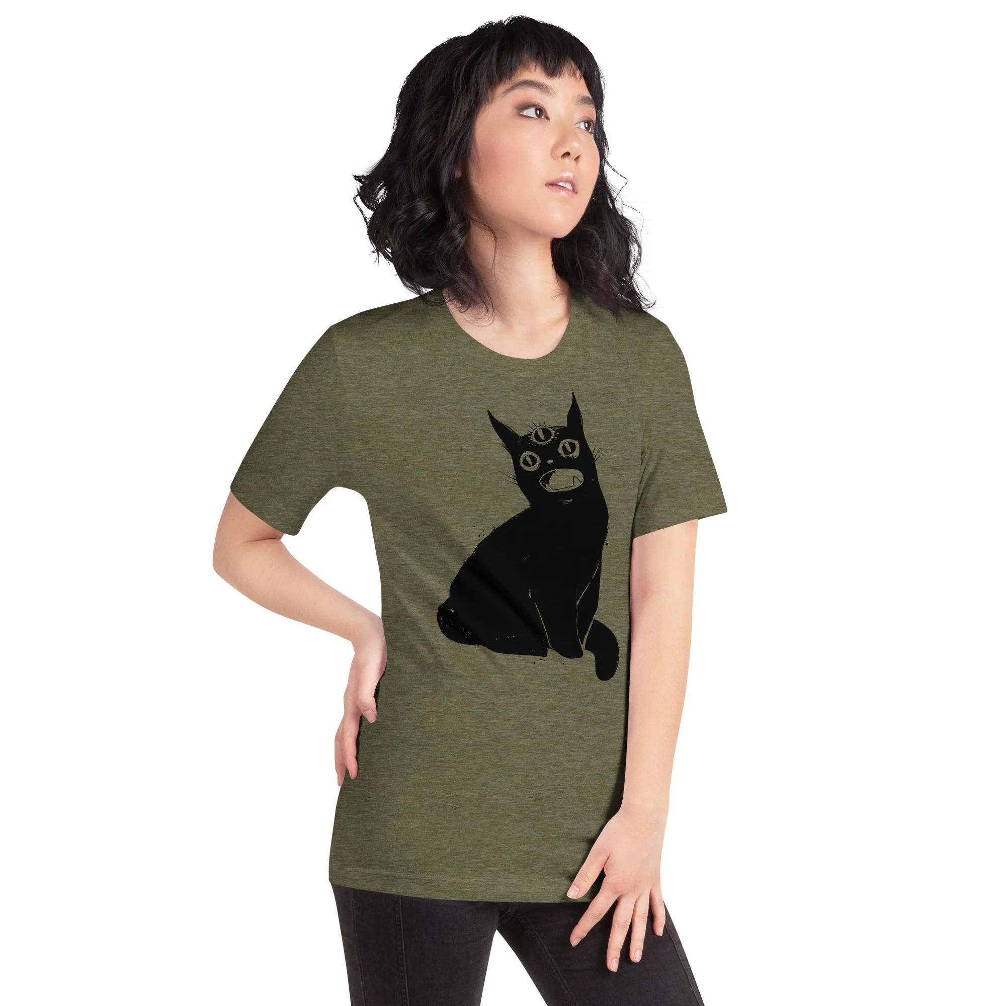 Third Eye Cat, Unisex T-Shirt - Image 4