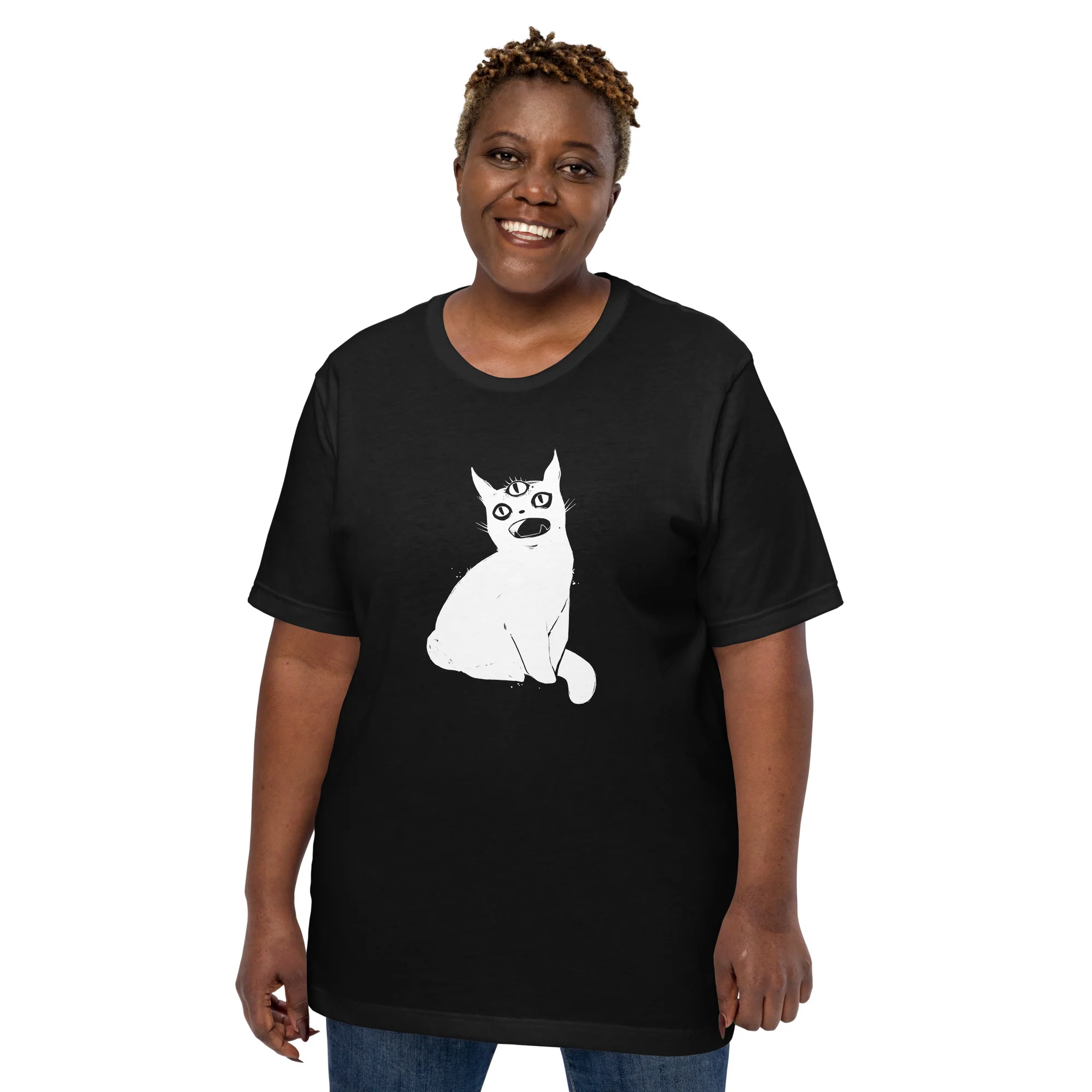 Third Eye Cat, Unisex T-Shirt - Image 4