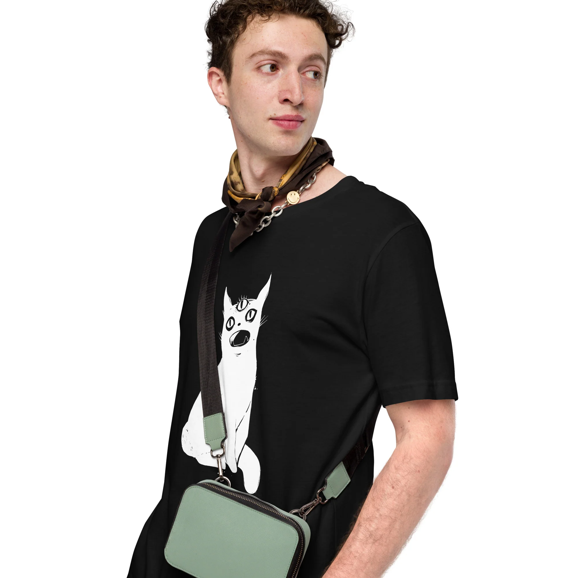 Third Eye Cat, Unisex T-Shirt - Image 5