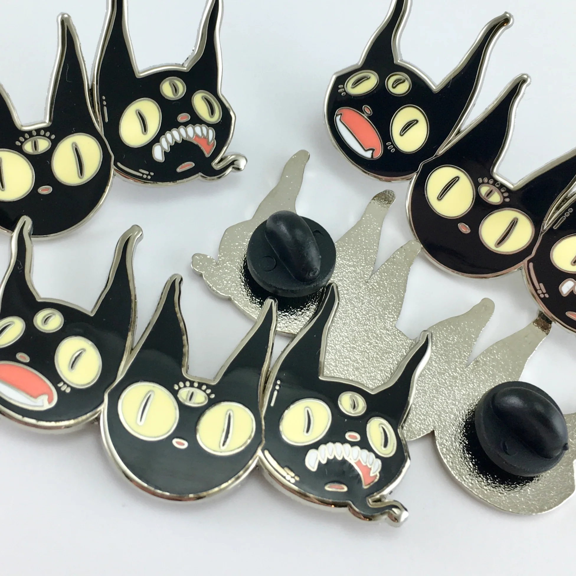 Three Black Cats, Enamel Pin - Image 4