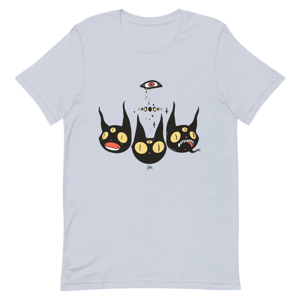 Three Black Cats, Unisex T-Shirt - Image 6