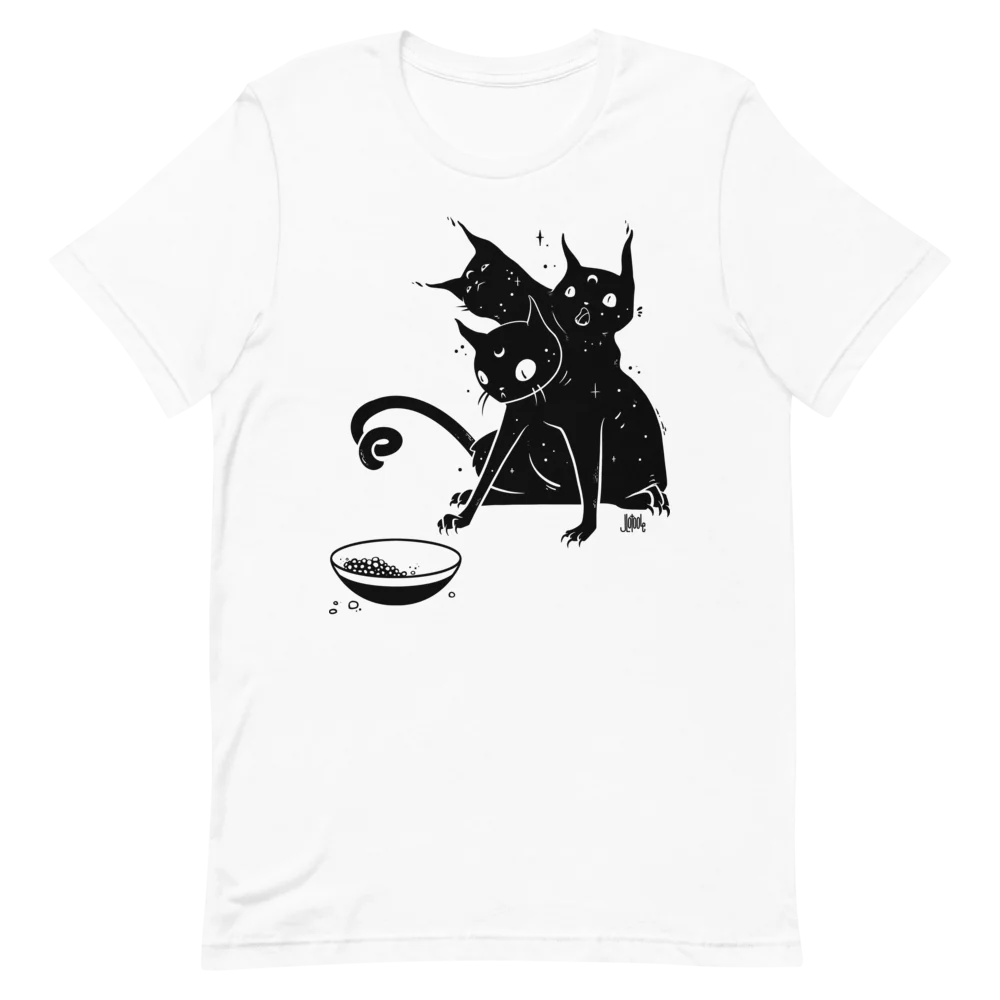 Three Headed Cat, Unisex T-Shirt - Image 6
