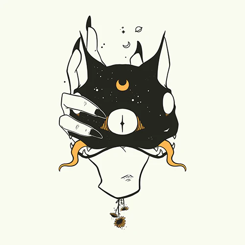 Two Headed Cat, Matte Art Print Poster