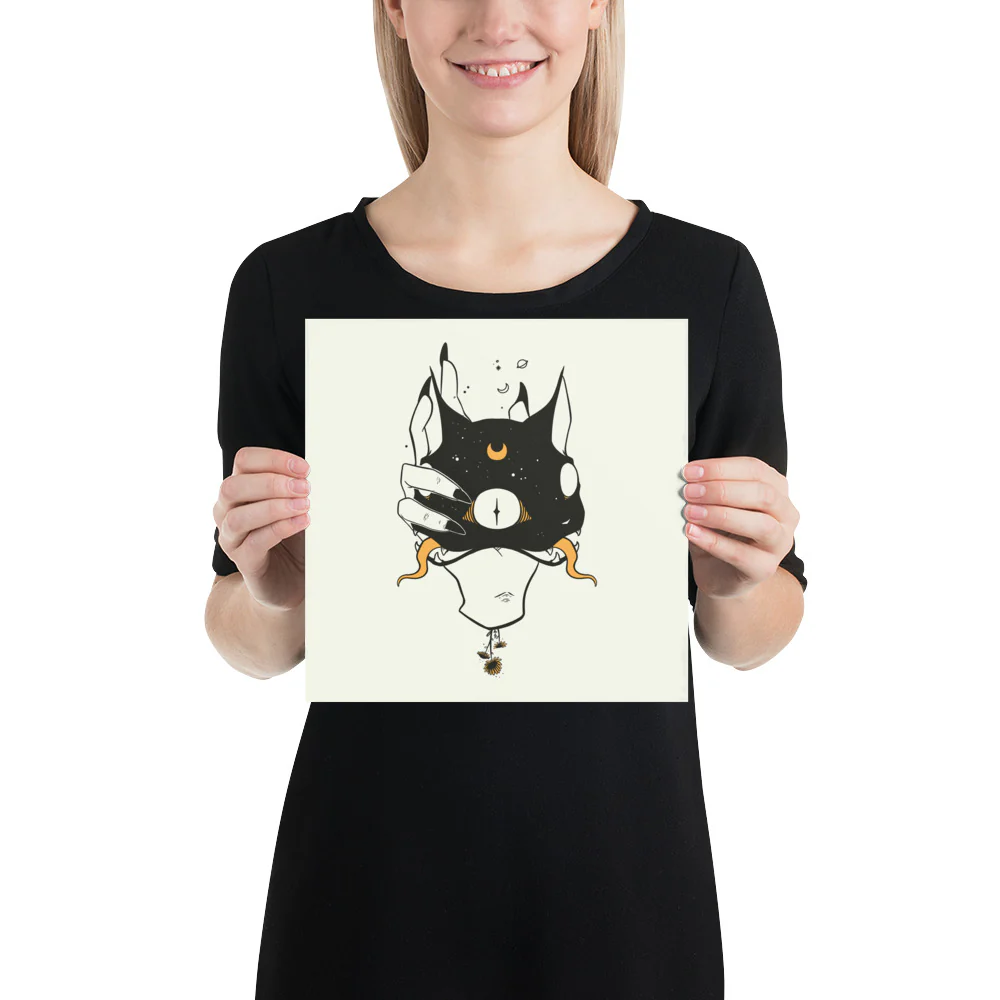 Two Headed Cat, Matte Art Print Poster - Image 3