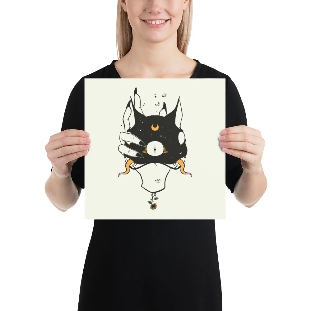 Two Headed Cat, Matte Art Print Poster - Image 4