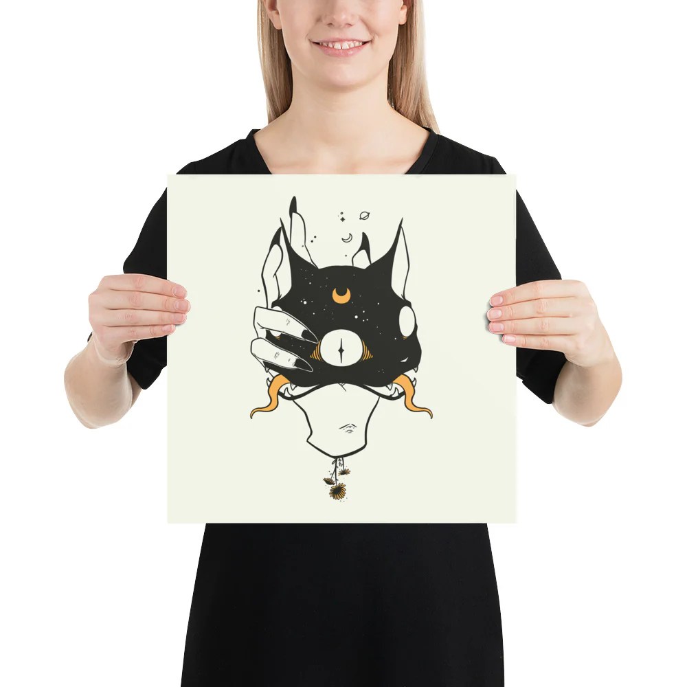 Two Headed Cat, Matte Art Print Poster - Image 5
