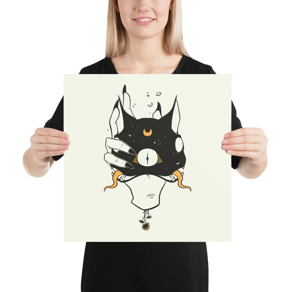 Two Headed Cat, Matte Art Print Poster - Image 6