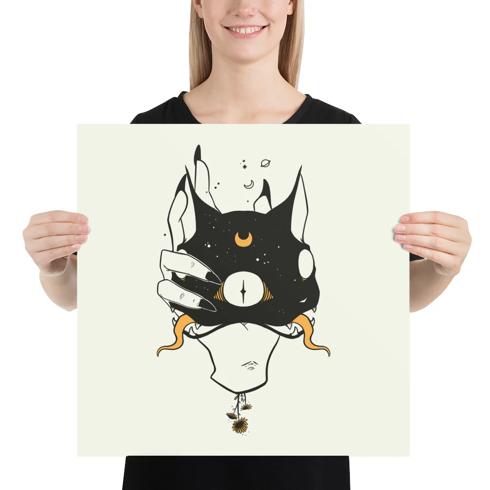 Two Headed Cat, Matte Art Print Poster - Image 7