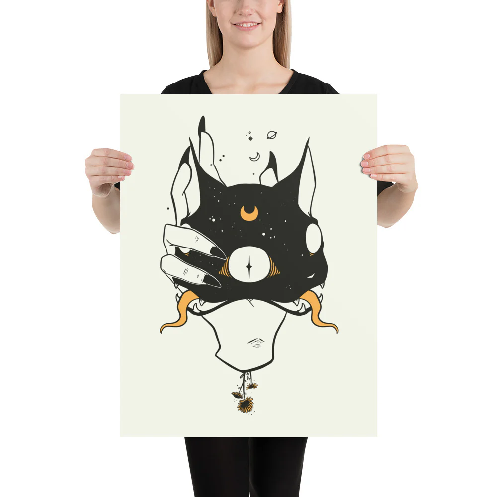 Two Headed Cat, Matte Art Print Poster - Image 8