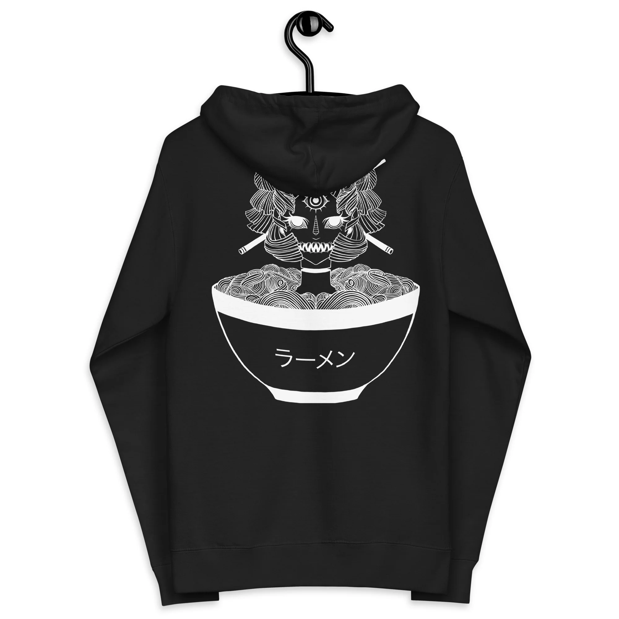 Monster Girl Ramen, Unisex Fleece Zip-Up Hoodie - Image 5