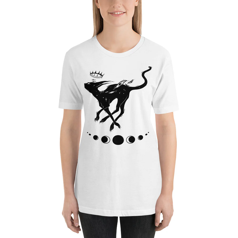 Black Running Cat, Unisex T-Shirt - Image 3