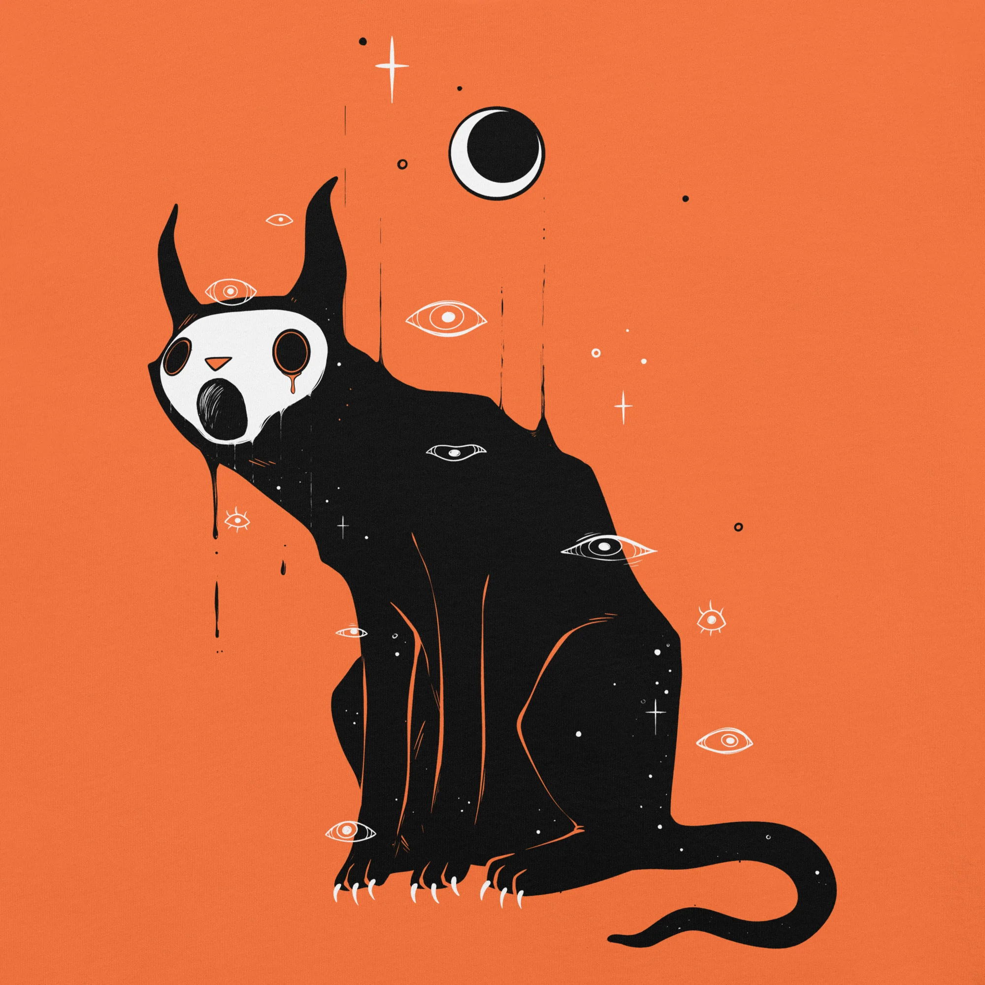 Ghost Cat, Unisex T-Shirt - Image 4
