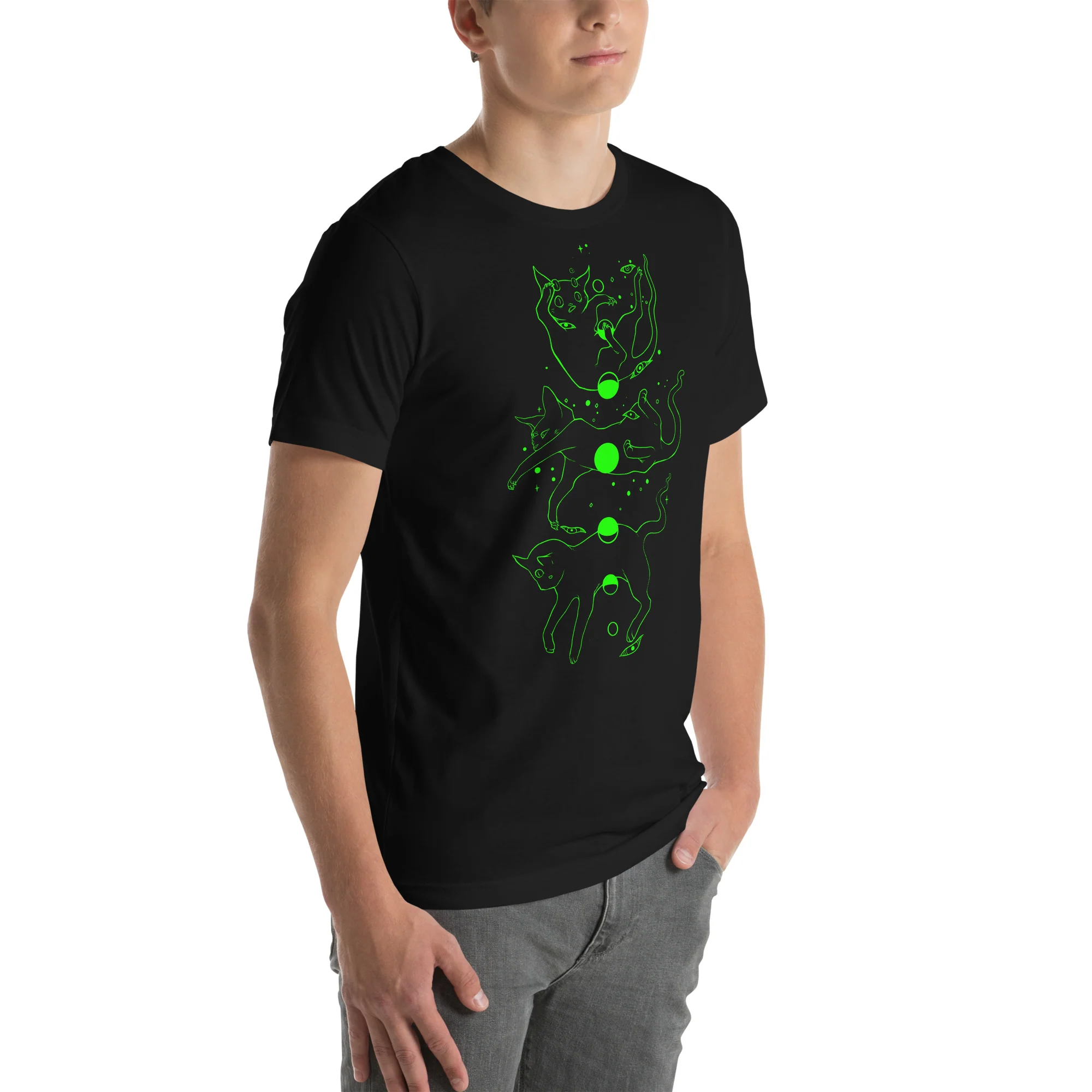 Cat Phases, Unisex T-Shirt - Image 2