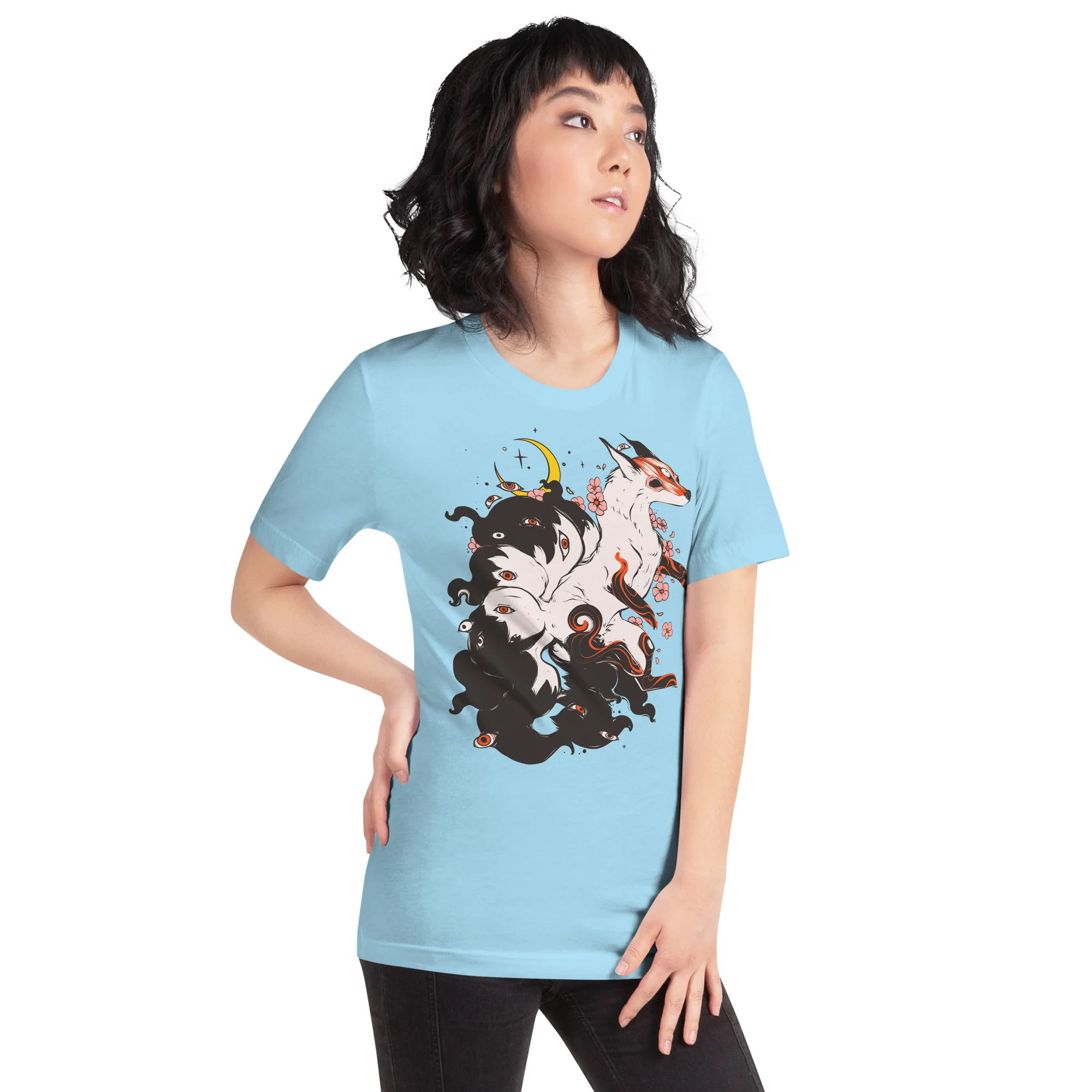 Kitsune Fox, Unisex T-Shirt - Image 2