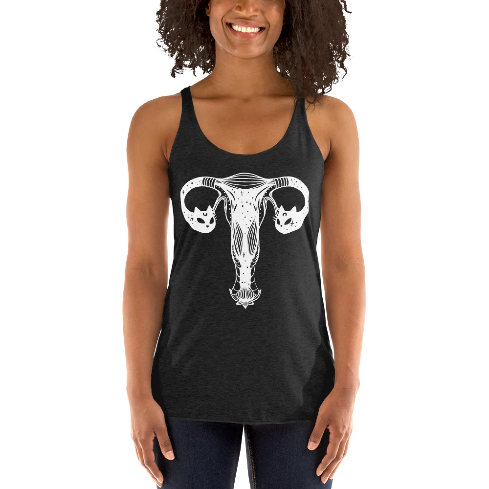Ovaries And Cosmic Cats, Racerback Tank Top - Image 3