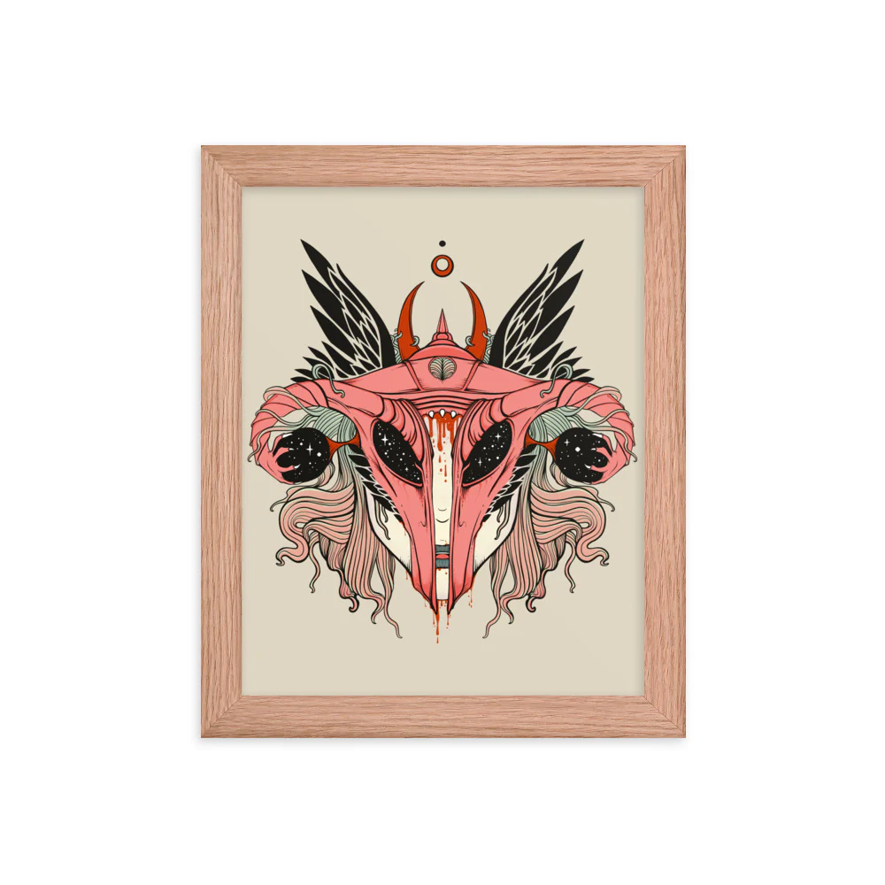 Uterus Shieldmaiden, Framed Art Print - Image 3