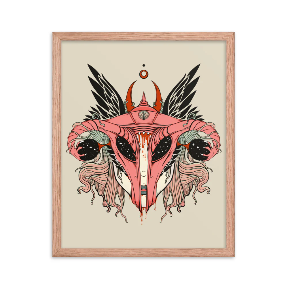 Uterus Shieldmaiden, Framed Art Print - Image 4