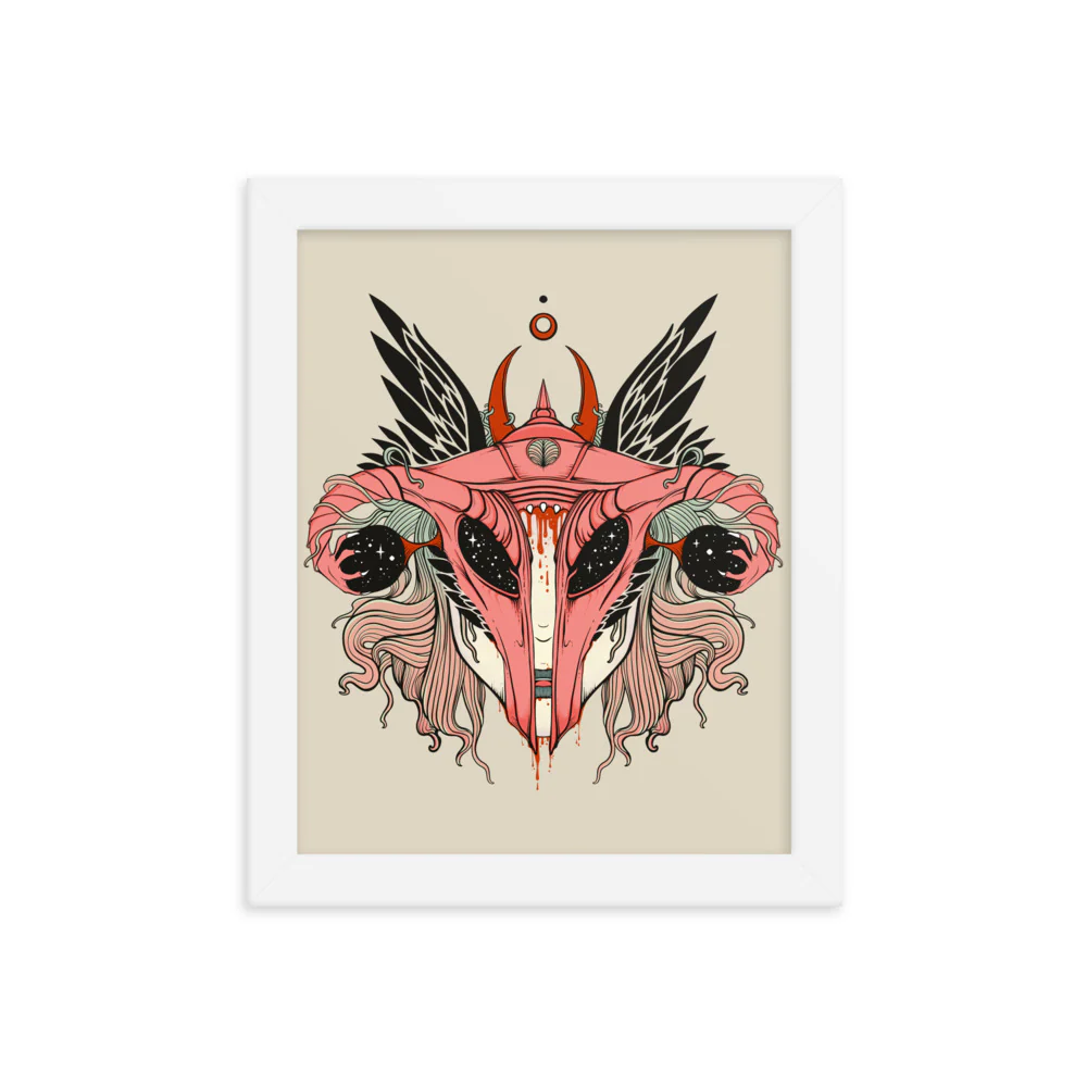 Uterus Shieldmaiden, Framed Art Print - Image 5