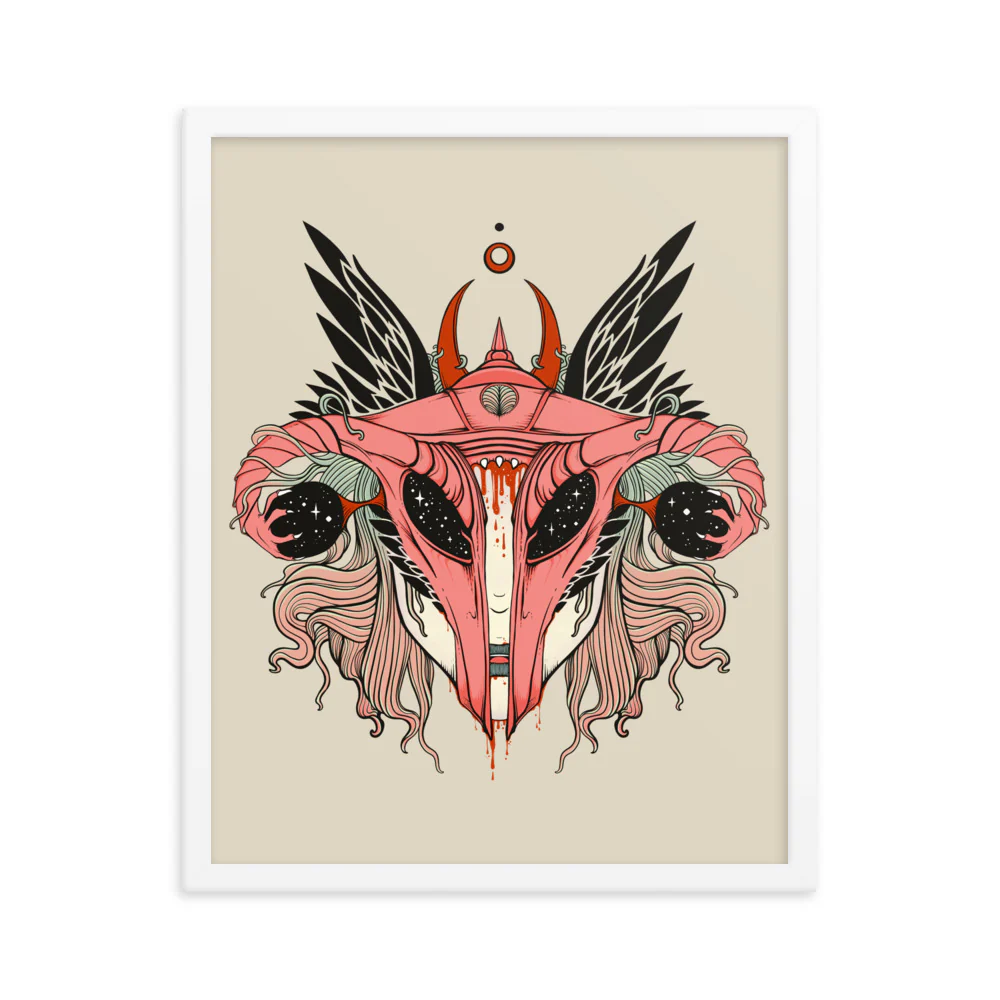 Uterus Shieldmaiden, Framed Art Print - Image 6