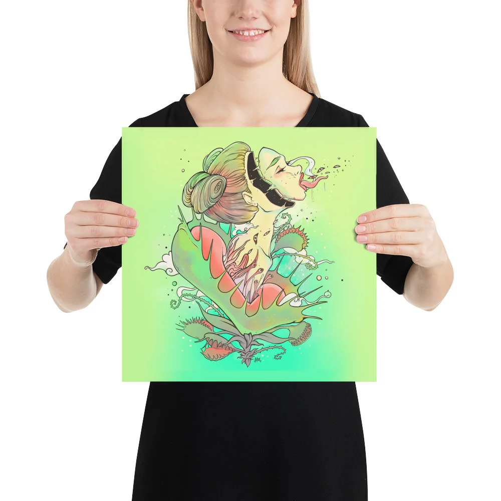 Venus Fly Trap Girl, Matte Art Print Poster - Image 5