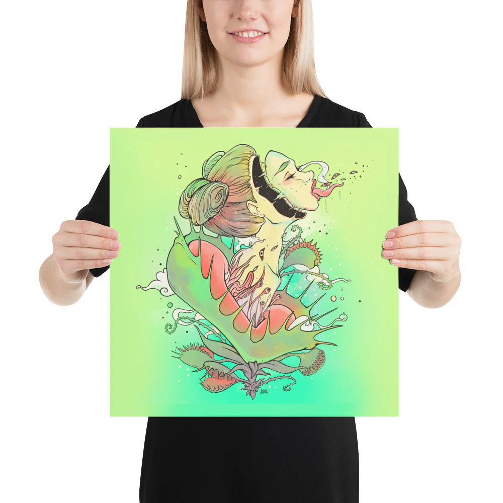 Venus Fly Trap Girl, Matte Art Print Poster - Image 6