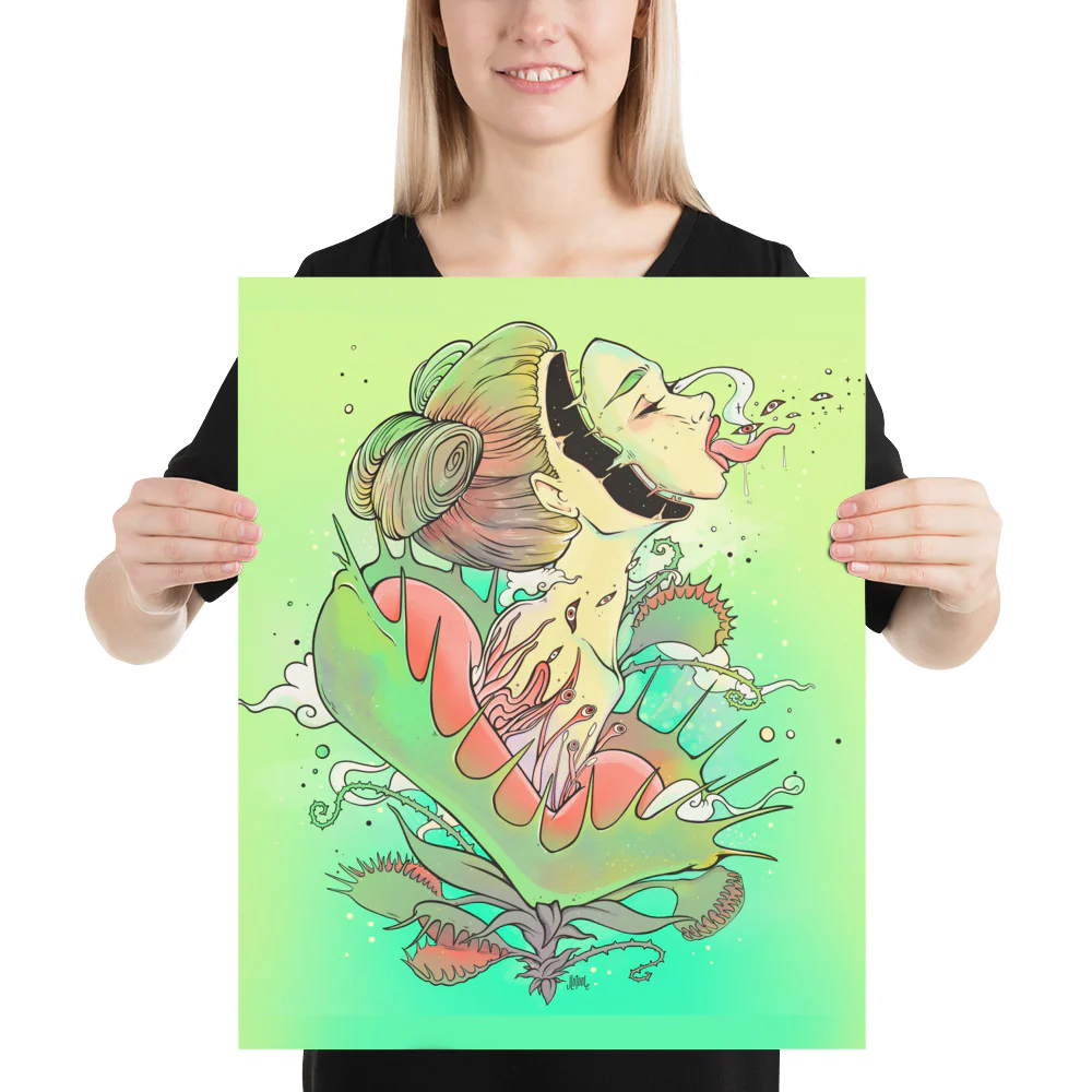 Venus Fly Trap Girl, Matte Art Print Poster - Image 7