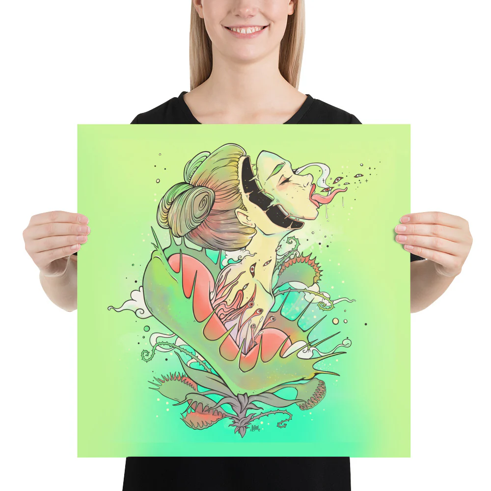 Venus Fly Trap Girl, Matte Art Print Poster - Image 8