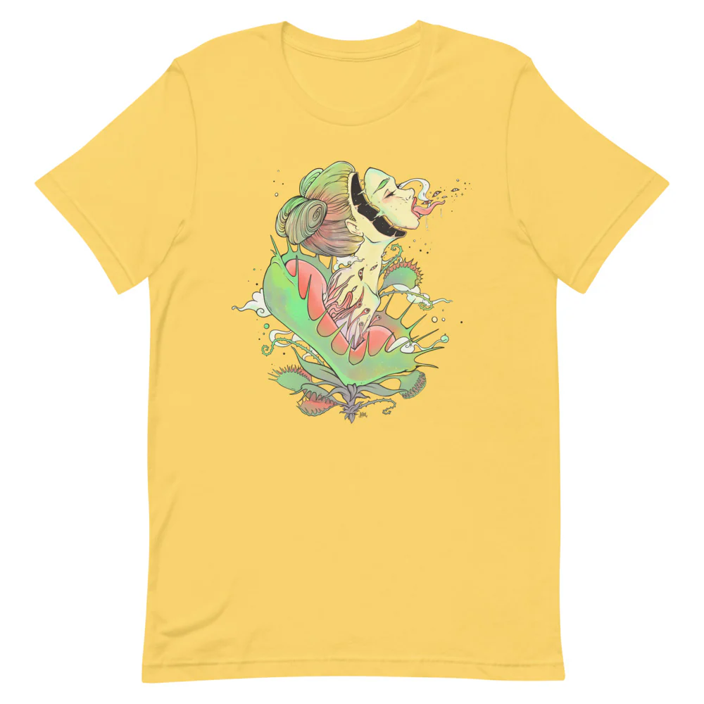 Venus Fly Trap Girl, Unisex T-Shirt - Image 2