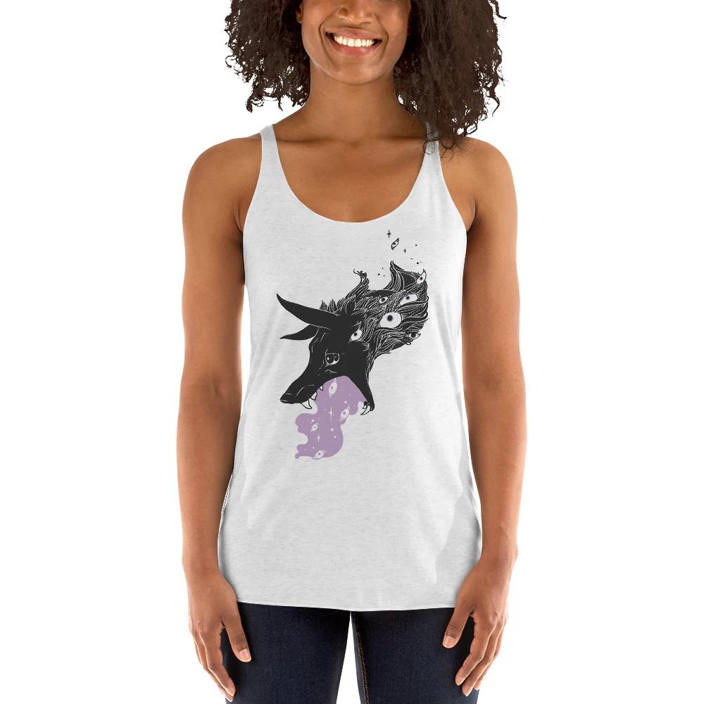 Wolf Dog, Racerback Tank Top - Image 3